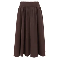 Liberté Nederdele*Lang Nederdel Mørk Chokolade Elegant Stil Brun