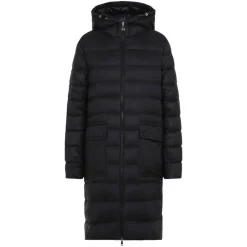 Moncler Frakker*Lang Parka Jakke med Hætte Sort