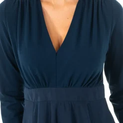 La Martina Kjoler*Langærmet marine kjole Blå