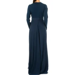 La Martina Kjoler*Langærmet marine kjole Blå