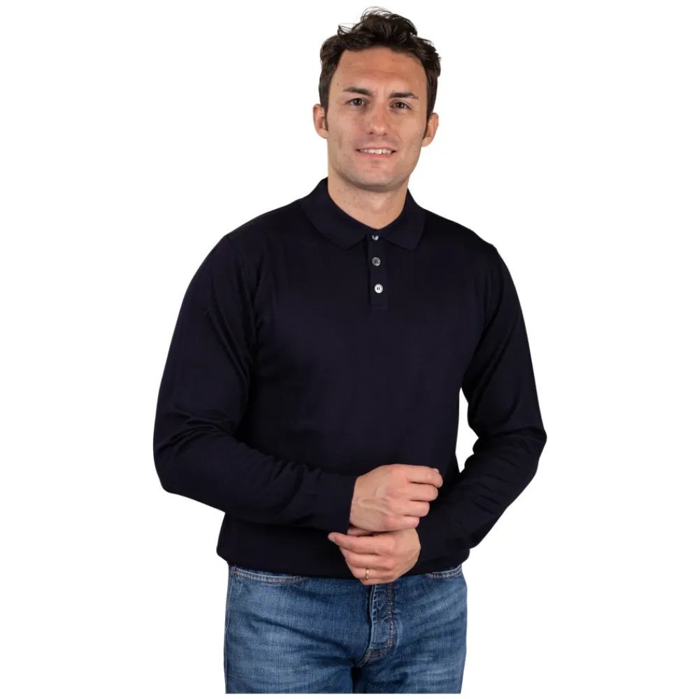 Daniele Fiesoli Striktrøjer & Sweatere*Langærmet Polo Sort