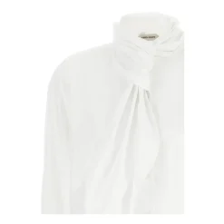 Alberta Ferretti Bluser & Skjorter*Lavallière Collar Shirt Hvid