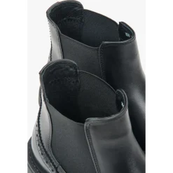 Estro Chelsea Boots*Lave Chelsea-støvler til kvinder i italiensk læder Sort