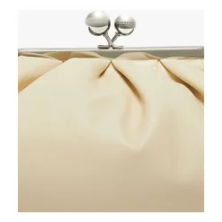 Weekend Max Mara Clutch*Læder Crossbody Taske Pasticcino Stil Beige