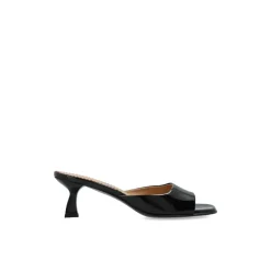 Nodaleto Stiletter*Læder Heeled Mules Sort