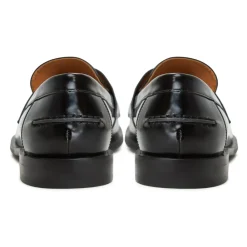 Cesare Gaspari Loafers*Læder Loafers med Blokhæl - Patent Sort