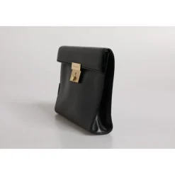 Dolce & Gabbana Laptop Tasker*Læder Logo Plade Dokumentmappe Taske Sort