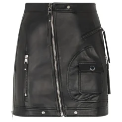 RED Valentino Nederdele*Læder Mini Nederdel Sort