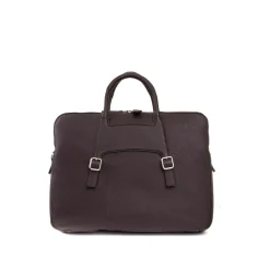 Santoni Laptop Tasker*Læder Skuldertaske Hammered Brun