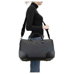 Gucci Rejsetasker*Læder skuldertaske med 'GG' logo Sort