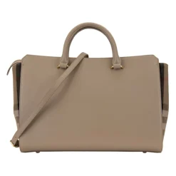 Burberry Håndtasker*Læder skuldertaske med tern mønster Beige