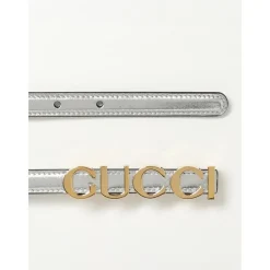 Gucci Bælter*Læderbælte Grå