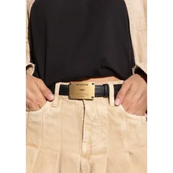 Balenciaga Bælter*Læderbælte med logo Sort