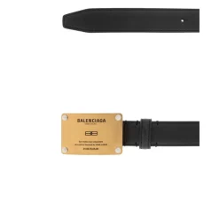 Balenciaga Bælter*Læderbælte med logo Sort
