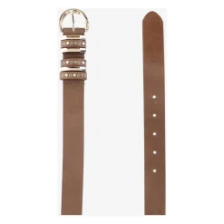 PINKO Bælter*Læderbælte med nitter Brun