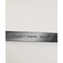 Dolce & Gabbana Bælter*Læderbælte med sølvfarvet spænde og nitter Sort