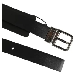 Dolce & Gabbana Bælter*Læderbælte med sølvfarvet spænde og nitter Sort