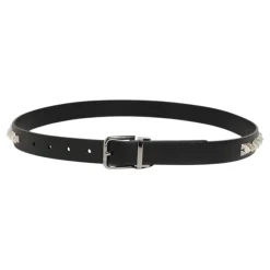 Dolce & Gabbana Bælter*Læderbælte med sølvfarvet spænde og nitter Sort