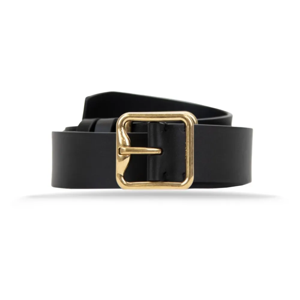 Burberry Bælter*Læderbælte med spænde Sort