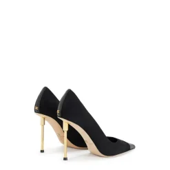 Elisabetta Franchi Pumps|Stiletter*Læderpumps med skulpturel hæl Sort