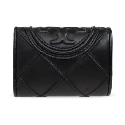 Tory Burch Punge & Kortholder*Læderpung med Logo Sort