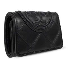 Tory Burch Punge & Kortholder*Læderpung med Logo Sort