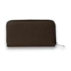 Orciani Punge & Kortholder*Læderpung med lynlås og rum Brun