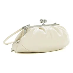 Weekend Max Mara Clutch*Lædertaske med kædehank Beige