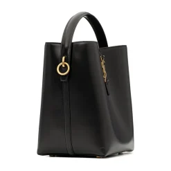 Saint Laurent Skuldertasker*Le 37 Small Leather Bucket Bag Sort