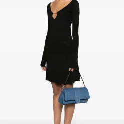 Jacquemus Skuldertasker*Le Bambimou Denim Taske Blå