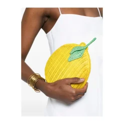 SERPUI Clutch*Leaf Woven Clutch Taske Gul