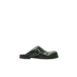 Acne Studios Loafers*Leather Buckle Mule Grøn