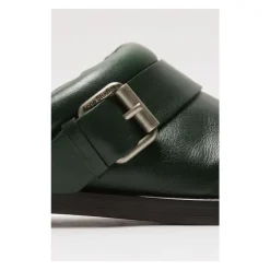 Acne Studios Loafers*Leather Buckle Mule Grøn