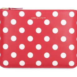 Comme des Garçons Punge & Kortholder*Leather Flat Pouch Rød
