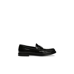Dolce & Gabbana Loafers*Leather Logo Slip-On Loafers Sort
