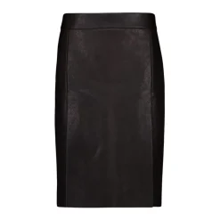 Ferragamo Nederdele*Leather Midi Skirt Brun