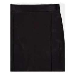 Ferragamo Nederdele*Leather Midi Skirt Brun