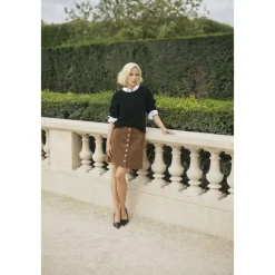 Karen by Simonsen Nederdele*Leather Skirts Brun