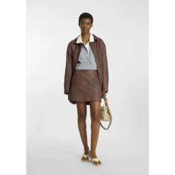 Munthe Nederdele*Leather Skirts Brun