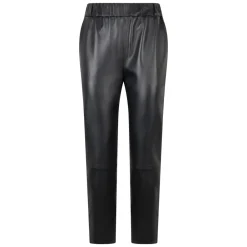 RED Valentino Bukser*Leather Trousers Sort