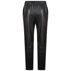 RED Valentino Bukser*Leather Trousers Sort