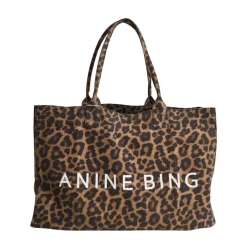 Anine Bing Indkøbstasker*Leo Canvas Tote Brun