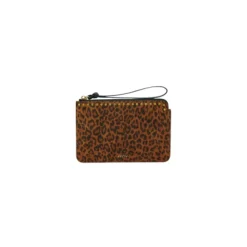 Isabel Marant Clutch*Leopard Print Suede Pouch Brun