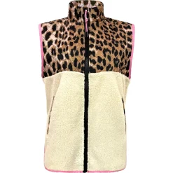 Liberté Jakker*Leopard Teddy Vest Multifarvet