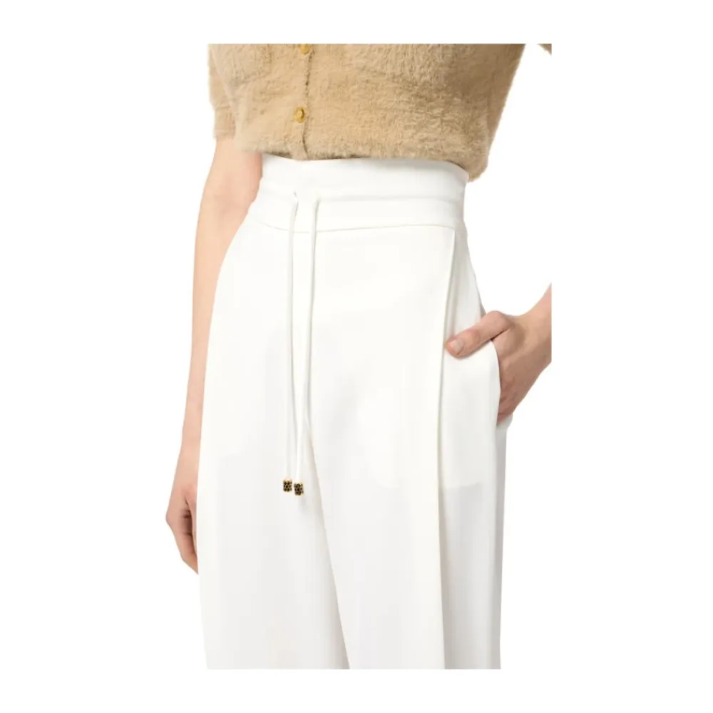 Elisabetta Franchi Bukser*Letvægts Crêpe Bukser Hvid