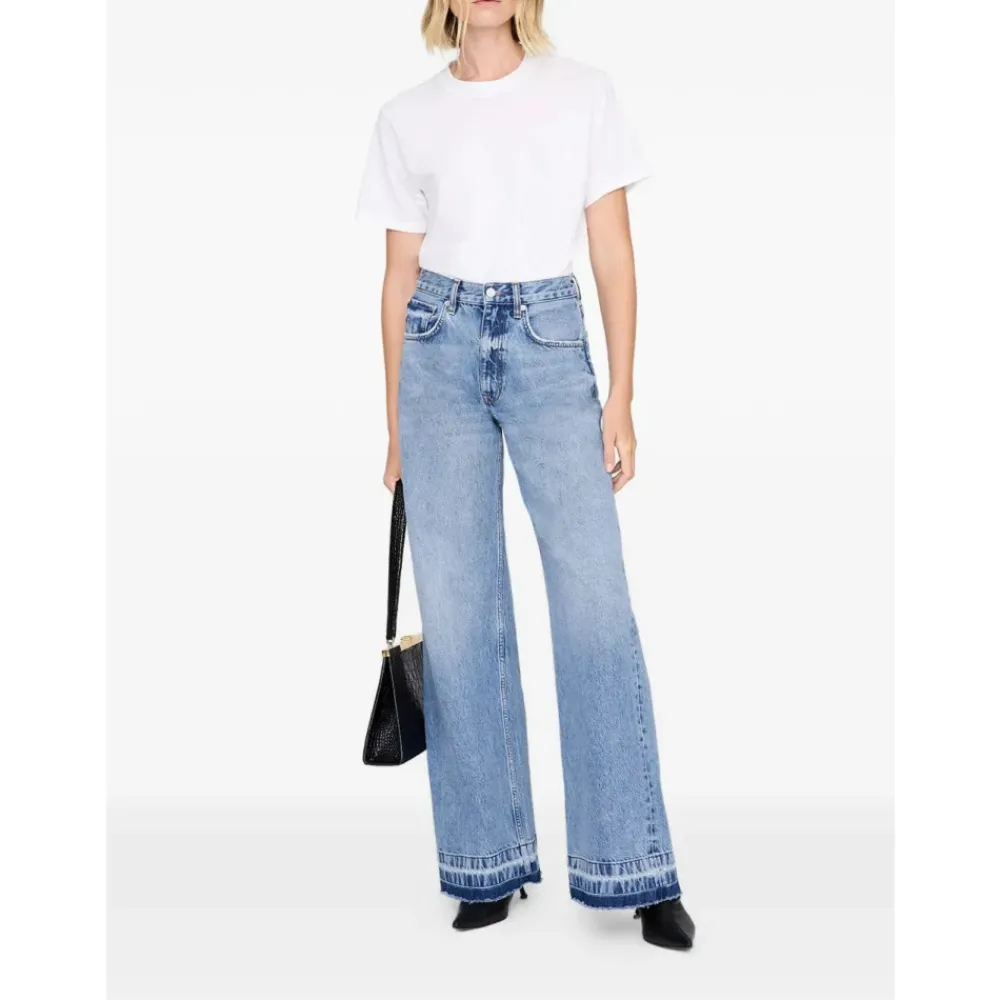 Anine Bing Jeans*Lewis Wide Leg Jeans Blå