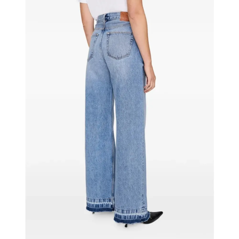 Anine Bing Jeans*Lewis Wide Leg Jeans Blå