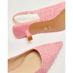 Twentyfourhaitch Stiletter*Lilibeth Slingback Pink
