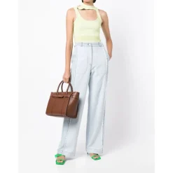 Mulberry Indkøbstasker*Lille Bayswater Tote Bag med Lynlås Brun