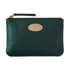 Mulberry Clutch*Lille lynlås møntpung i Green Grøn